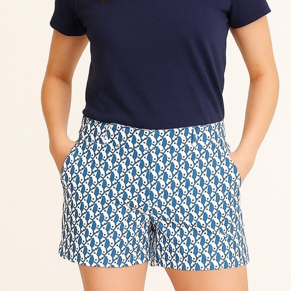 J Crew 5" Printed Stretch Chino Short Seahorse Print - Picture 1 of 8